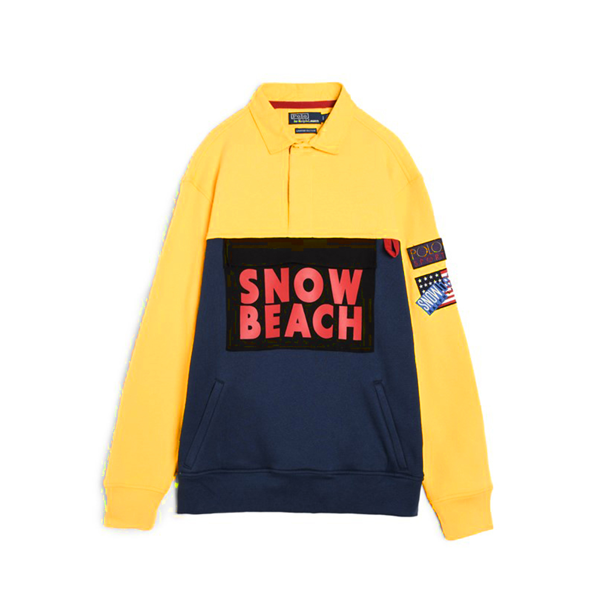 Ralph Lauren Polo Snow Beach Rugby Shirt Jacket Deep Water Chrome Yellow sneaker – authenticated on KLEKT