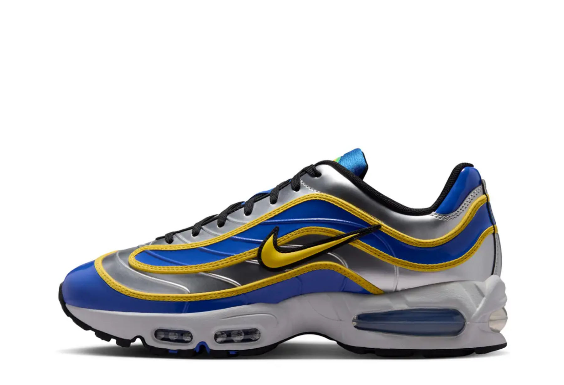 Nike Air Max Joga Bonito R9 'Metallic Silver Varsity Maize' (2026) METALLIC SILVER/VARSITY MAIZE/VARSITY ROYAL/BLACK sneaker – authenticated on KLEKT
