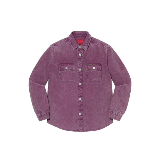 Supreme Washed Corduroy Shirt 'Purple' (SS21)