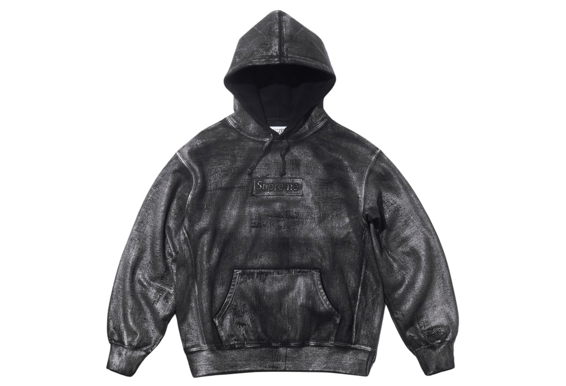 Supreme x MM6 Maison Margiela Foil Box Logo Hooded Sweatshirt Black (SS24) BLACK sneaker – authenticated on KLEKT