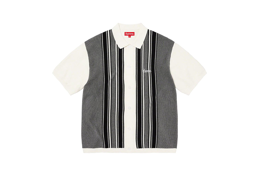 Supreme Stripe Button Up Polo White (SS22) WHITE sneaker – authenticated on KLEKT