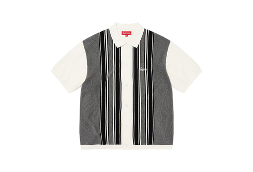 Supreme Stripe Button Up Polo White (SS22)