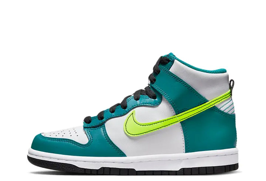 Nike Dunk High GS Volt Bright Spruce (2022) White/Volt/Bright Spruce/Black sneaker – authenticated on KLEKT