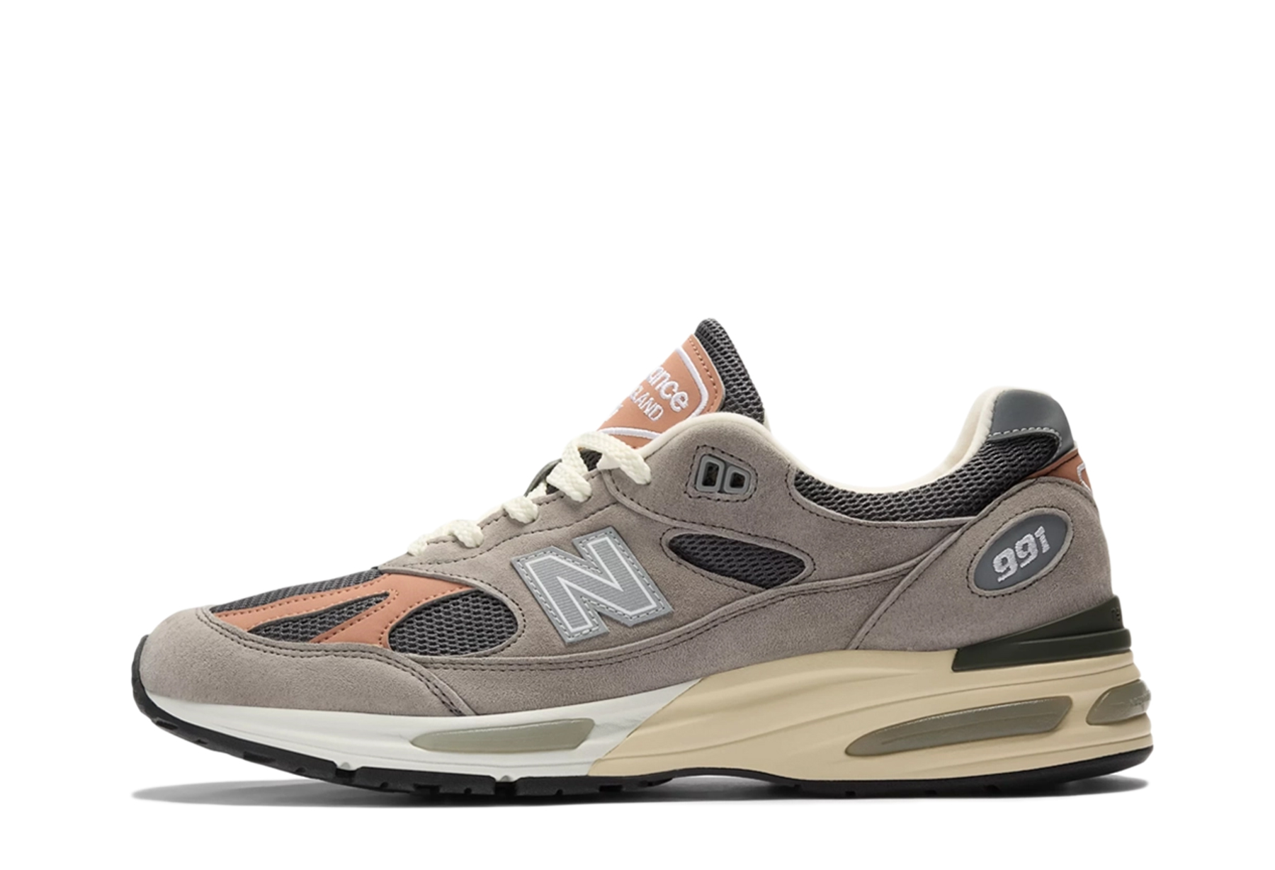 New Balance 991v2 Made in UK 'Grey Salmon' (2026) Grey/Salmon/Black/Beige sneaker – authenticated on KLEKT