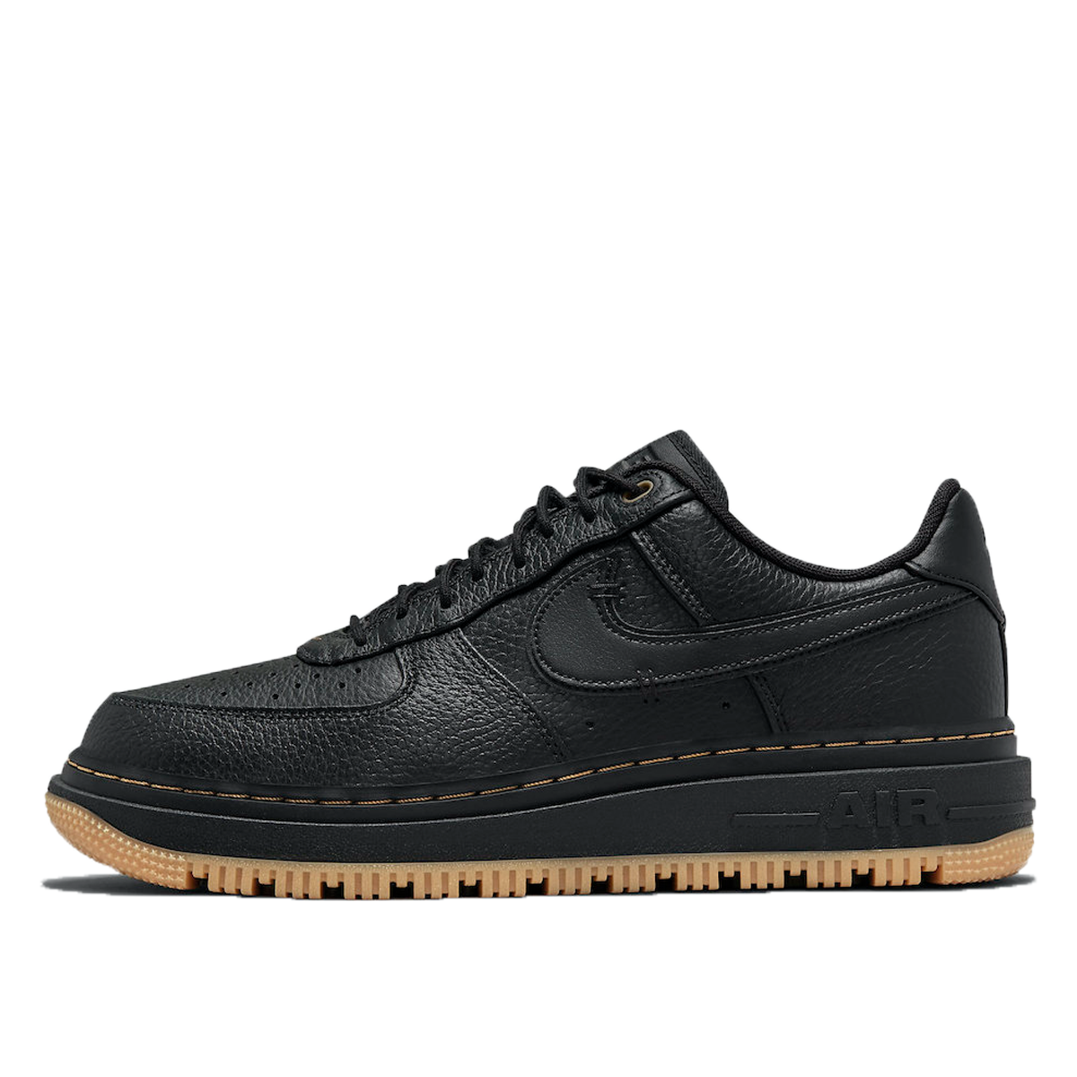 Nike Air Force 1 Low Luxe Black Gum (2021) BLACK/BLACK-BUCKTAN-GUM YELLOW sneaker – authenticated on KLEKT