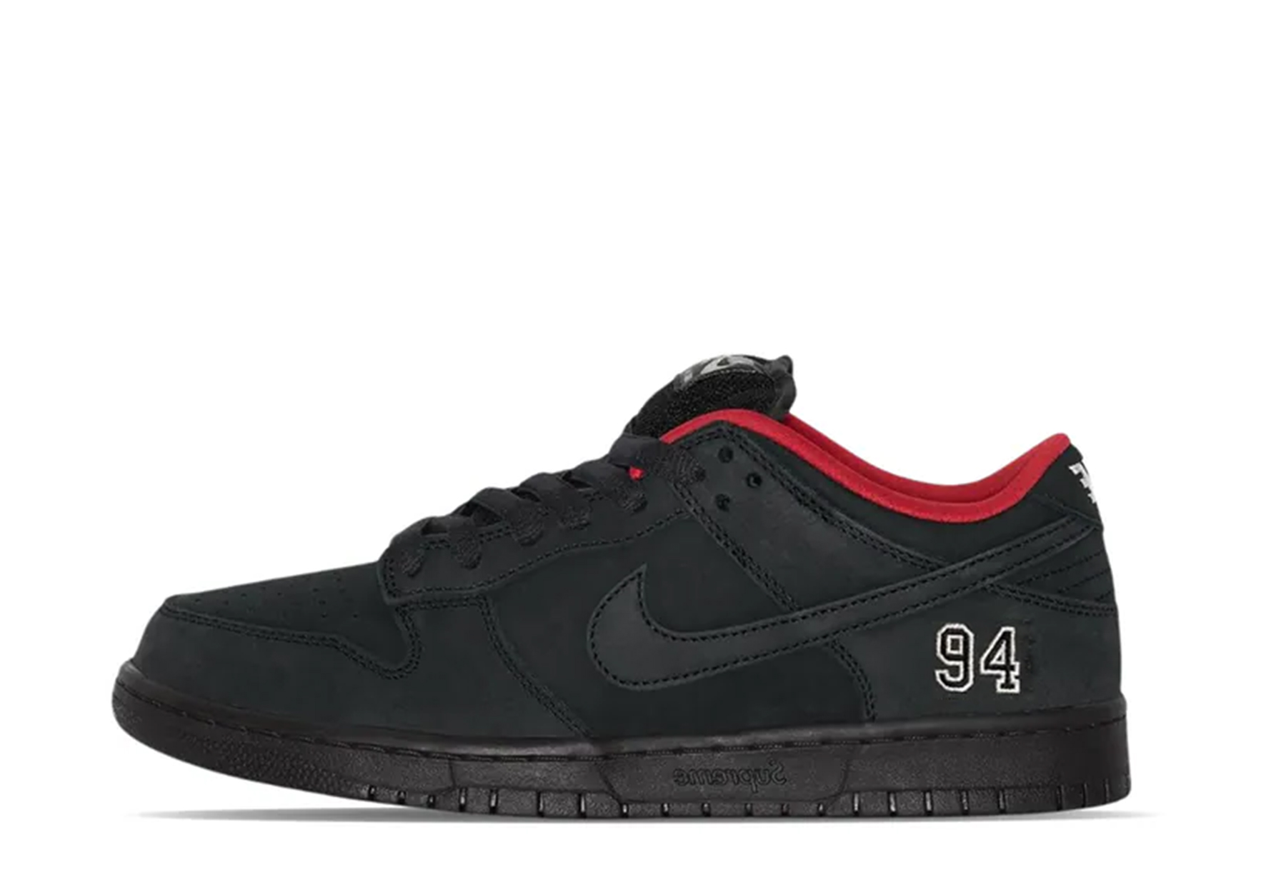 Nike SB x Supreme Dunk Low 'Black' (2025) Black/Black-Black sneaker – authenticated on KLEKT