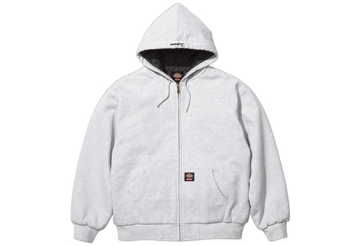 Supreme x Dickies Quilted Lined Zip Up Hooded Sweatshirt 'Ash Grey' (FW24) – authenticated on KLEKT