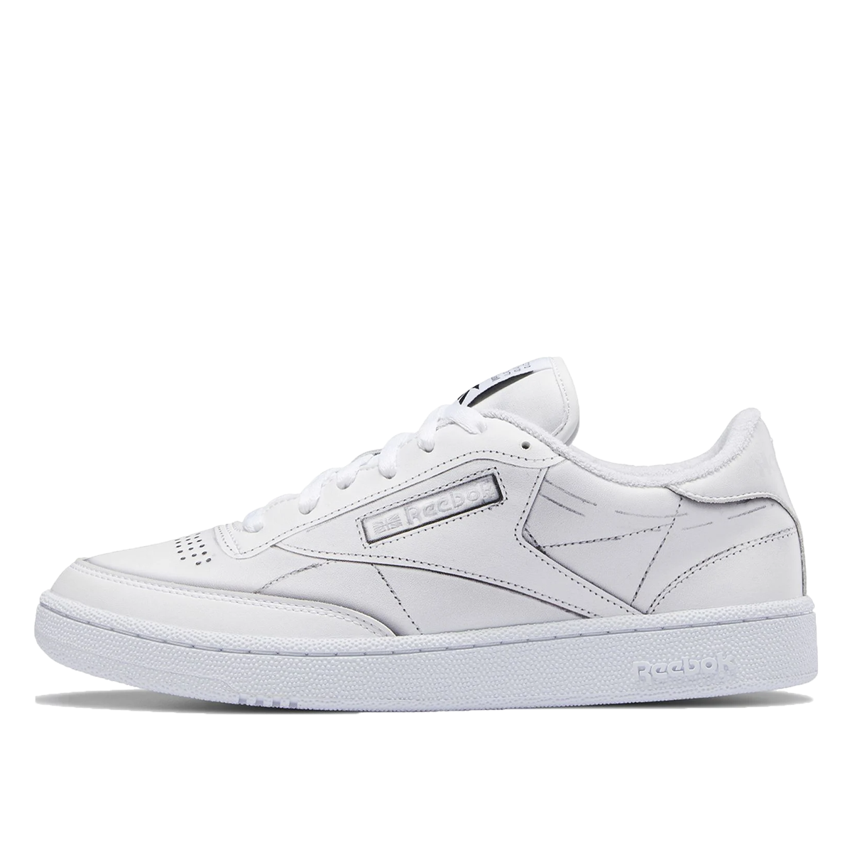 Reebok x Maison Margiela Project 0 Club C Trompe L Oeil White (2021) WHITE/BLACK/WHITE sneaker – authenticated on KLEKT