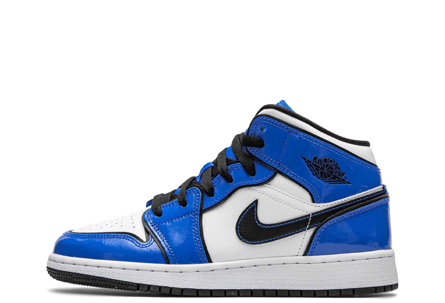 Air Jordan 1 Mid Signal Blue GS signal blue/white/black sneaker – authenticated on KLEKT