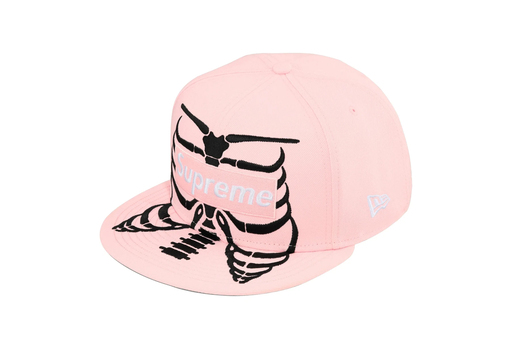 Supreme x Bones Box Logo New Era 'Pink' (SS25) – authenticated on KLEKT