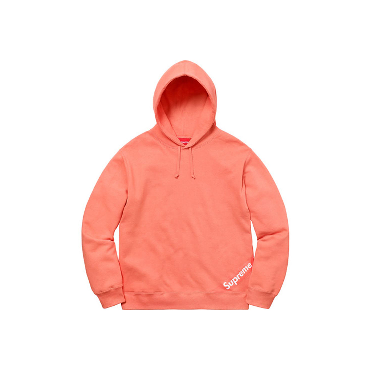 Supreme Corner Label Hooded Sweatshirt Peach (SS18) sneaker – authenticated on KLEKT