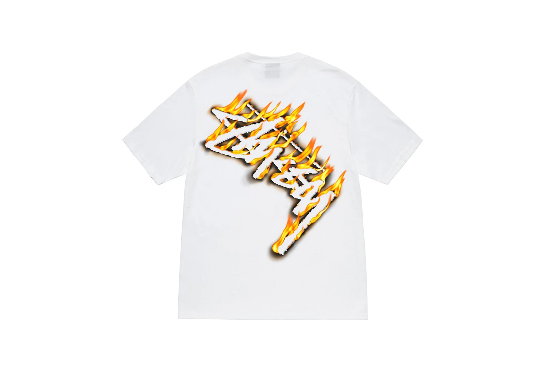 Stussy Burning Stock Tee White (SS23) WHITE sneaker – authenticated on KLEKT