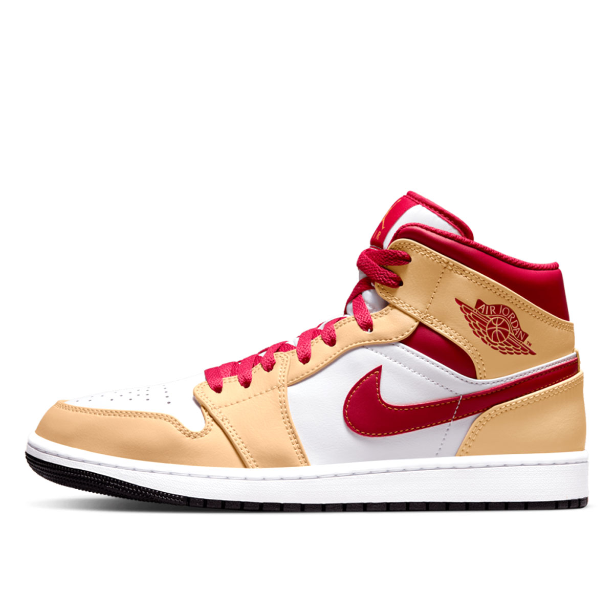 Air Jordan 1 Mid Beige White Red (2022) WHITE ONYX/WHITE/CARDINAL RED/LIGHT CURRY sneaker – authenticated on KLEKT
