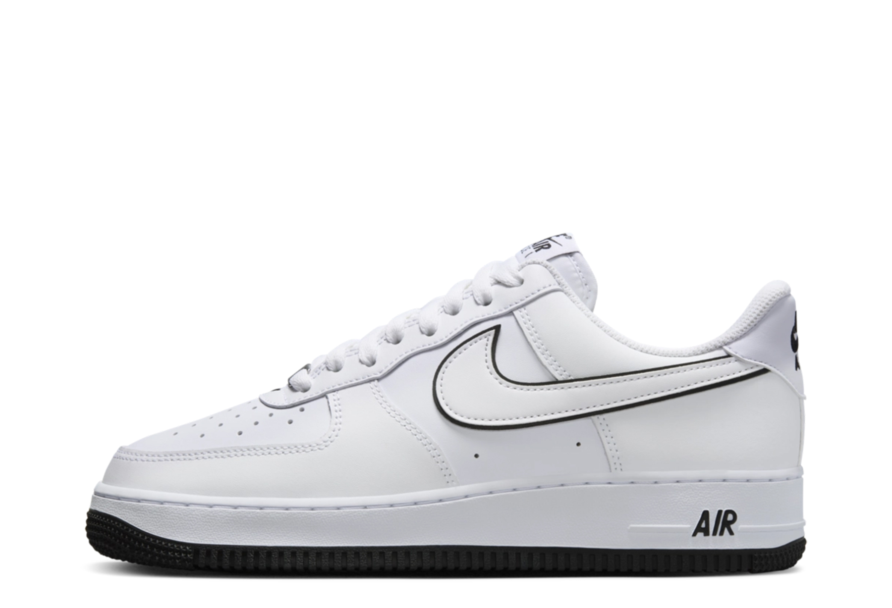 Nike Air Force 1 '07 'Black Accents' (2023) White/White/Black sneaker – authenticated on KLEKT