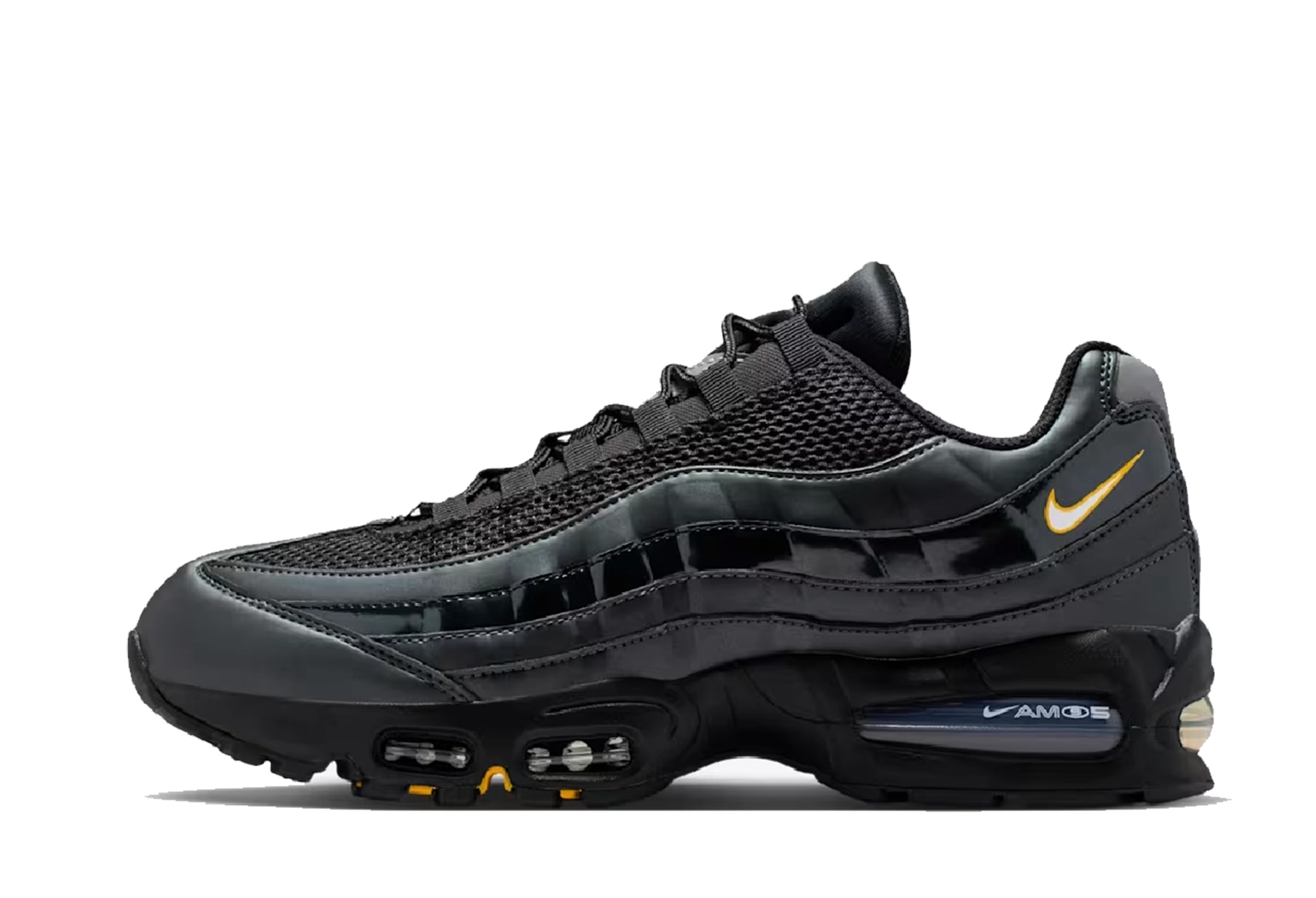 Nike Air Max 95 'Total 90 Black University Gold' (2026) Black/University Gold/Metallic Silver/White sneaker – authenticated on KLEKT