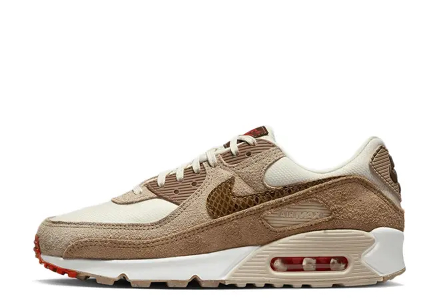 Nike Air Max 90 SE 'Snakeskin Swoosh' (2022) Pale Ivory/Picante Red/Summit White sneaker – authenticated on KLEKT