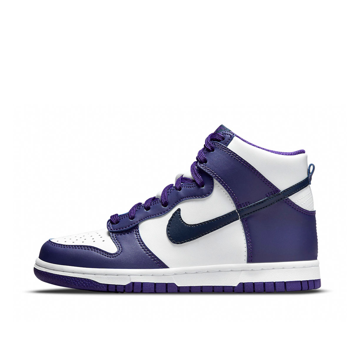 Nike Dunk High Electro Purple Midnght Navy (GS) (2022) WHITE/MIDNIGHT NAVY/ELECTRO PURPLE sneaker – authenticated on KLEKT