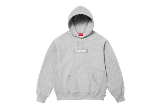 Supreme Box Logo Hooded Sweatshirt 'Heather Grey' (FW24) – authenticated on KLEKT