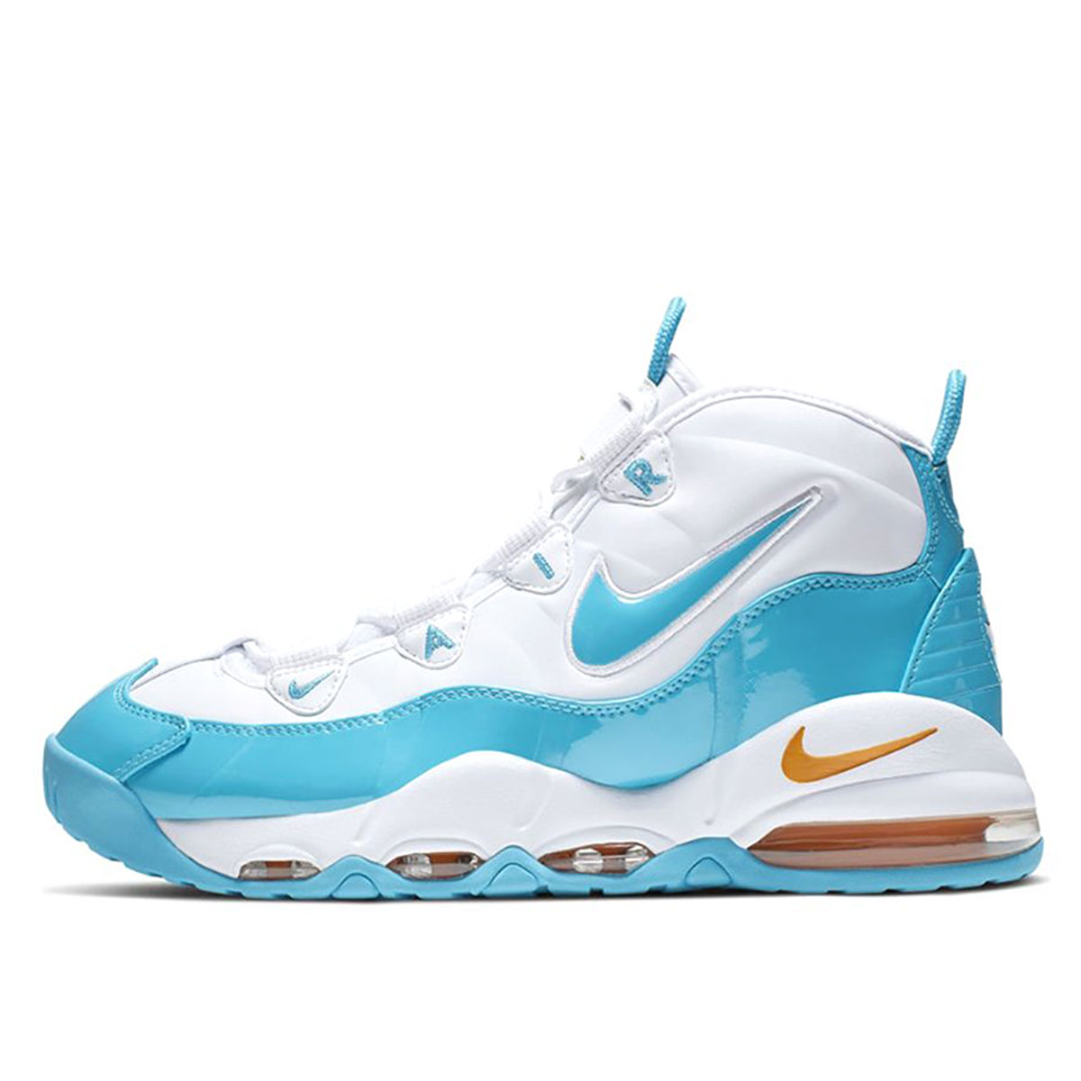 Nike Air Max Uptempo 95 Blue Fury (2019) WHITE/BLUE FURY/CANYON GOLD sneaker – authenticated on KLEKT