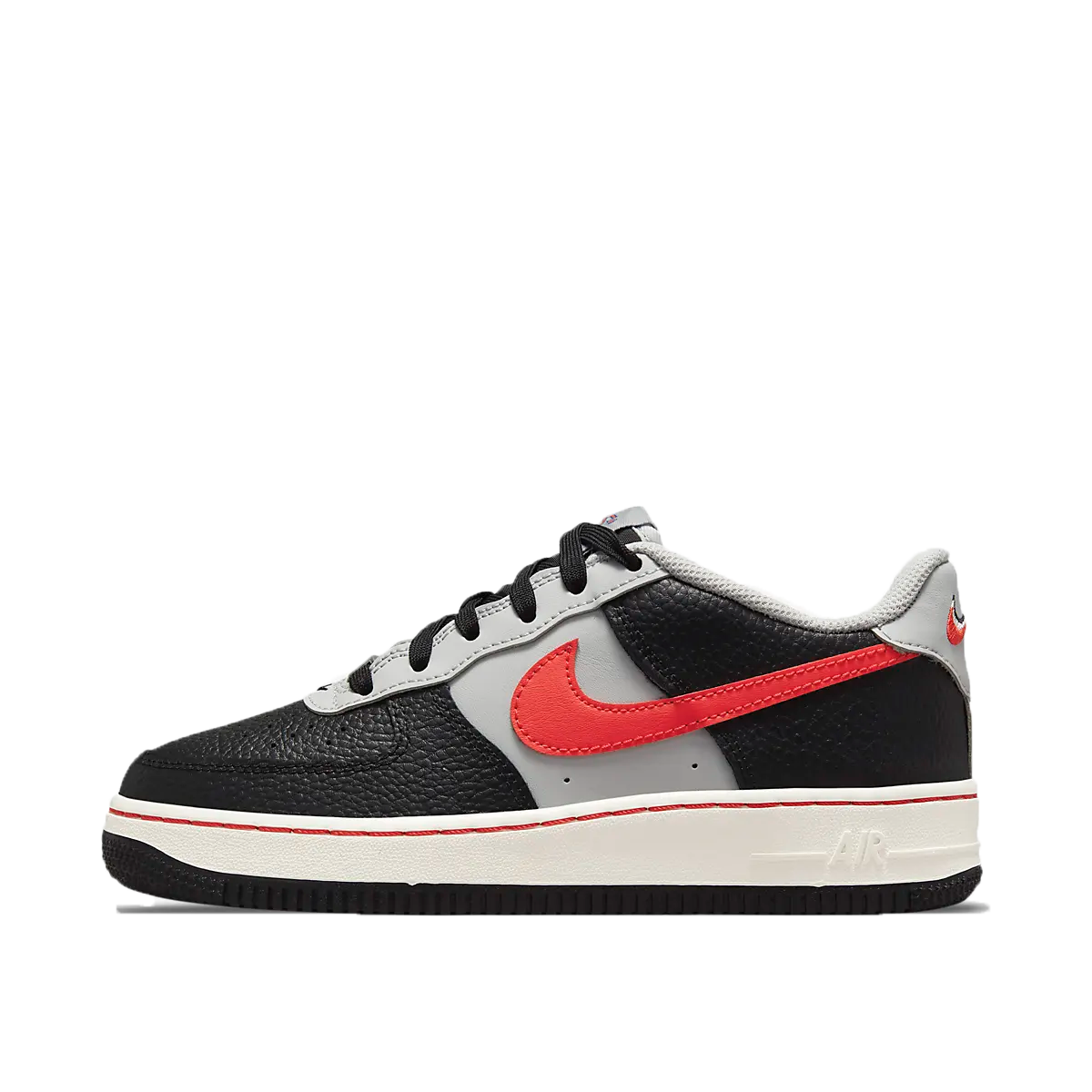 Nike x NBA Air Force 1 Low 5th Anniversary Chile Red (GS) (2021) Black/Grey Fog-Chile Red-Sail sneaker – authenticated on KLEKT