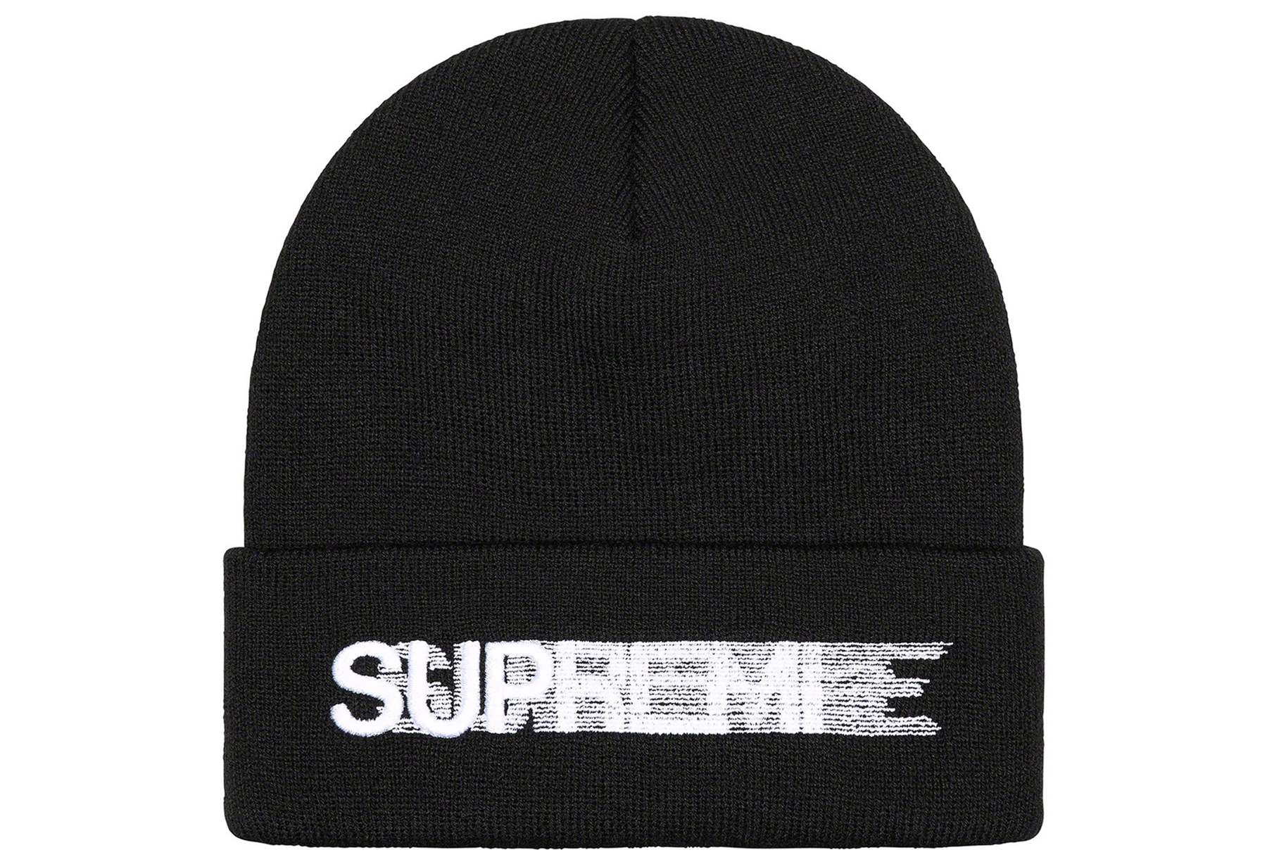 Supreme Motion Logo Beanie Black (SS23) BLACK sneaker – authenticated on KLEKT