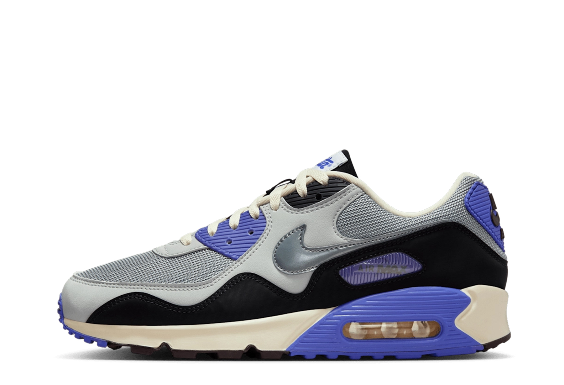 Nike x Patta Air Max 90 Waves 'Sapphire' (2025) Grey/Sapphire/Black sneaker – authenticated on KLEKT
