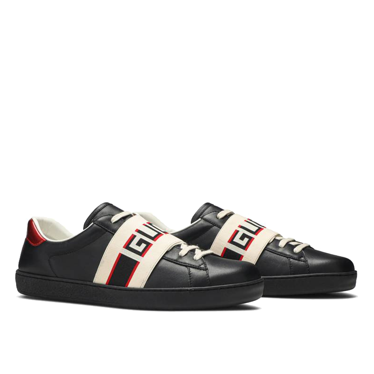 Luxury Gucci Ace Stripe Black BLACK sneaker – authenticated on KLEKT