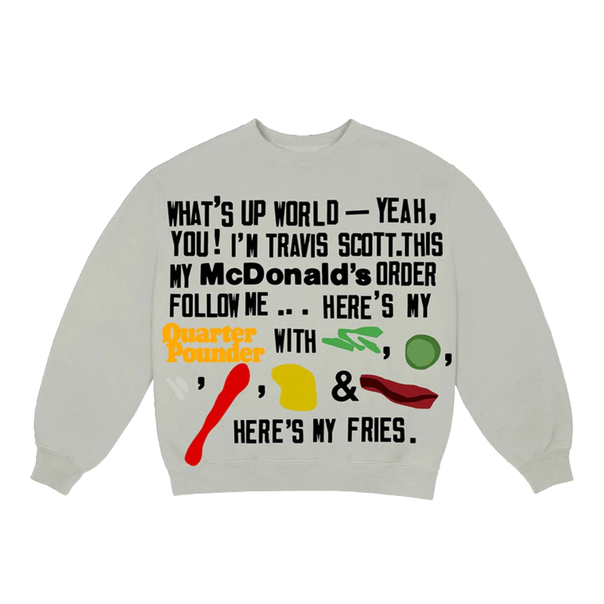 Travis Scott x CPFM 4 CJ Script Crewneck Sweatshirt Grey (FW20) GREY sneaker – authenticated on KLEKT