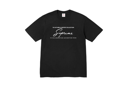 Supreme x Martine Rose Tee 'Black' (FW24) – authenticated on KLEKT