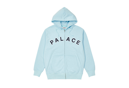 Palace Felt Letters Zip Hood Blue (SS22)