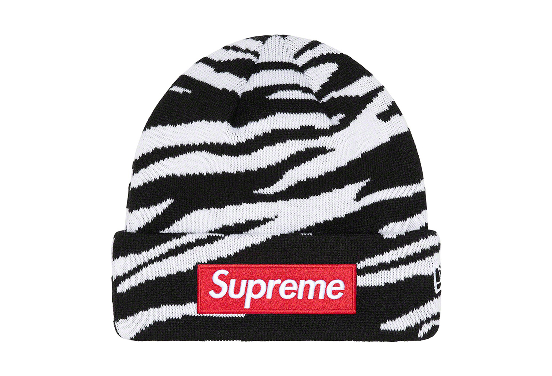 Supreme New Era Box Logo Beanie Zebra (FW22) ZEBRA sneaker – authenticated on KLEKT