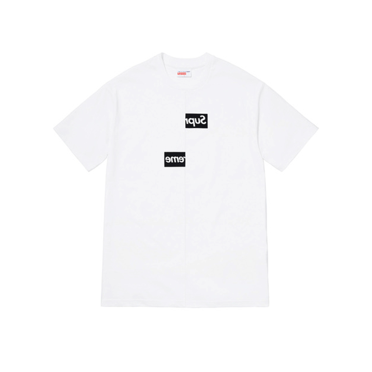 Supreme x Comme des Garçons CDG SHIRT Split Box Logo T-Shirt Tee White (FW18) sneaker – authenticated on KLEKT