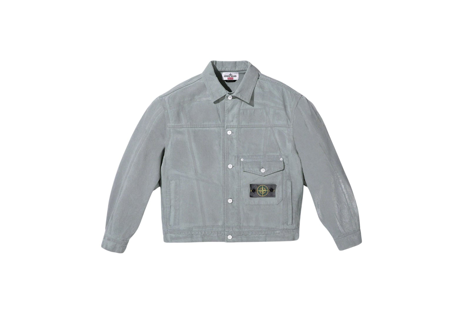 Supreme x Stone Island Denim Trucker Jacket Reflective (FW23