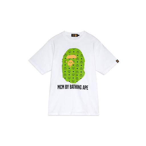 Brands Other x MCM 'by Bathing Ape' BAPE Head T-Shirt Tee White Green (2019)