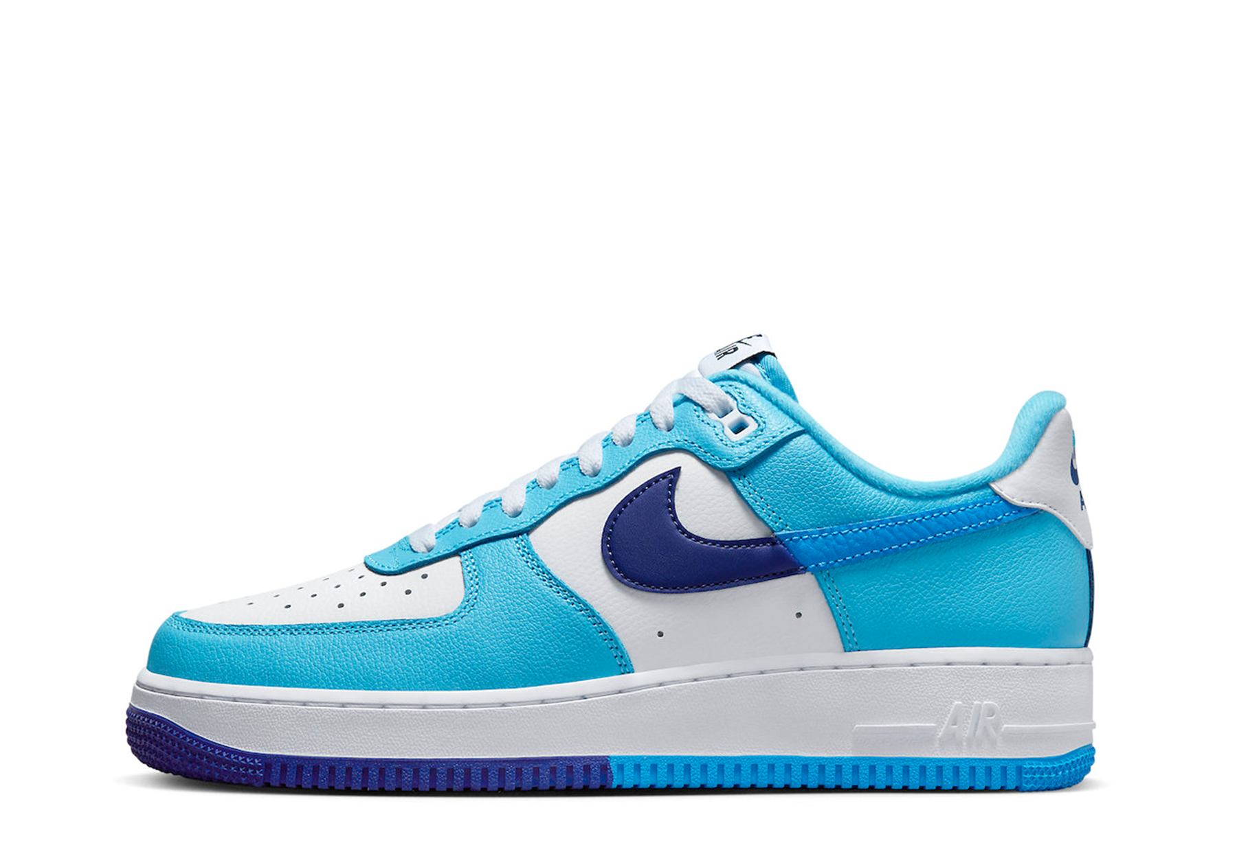 Nike Air Force 1 Low Split 'Light Photo Blue' (2023) White/Light Photo Blue-Deep Royal Blue-Baltic Blue-Black sneaker – authenticated on KLEKT