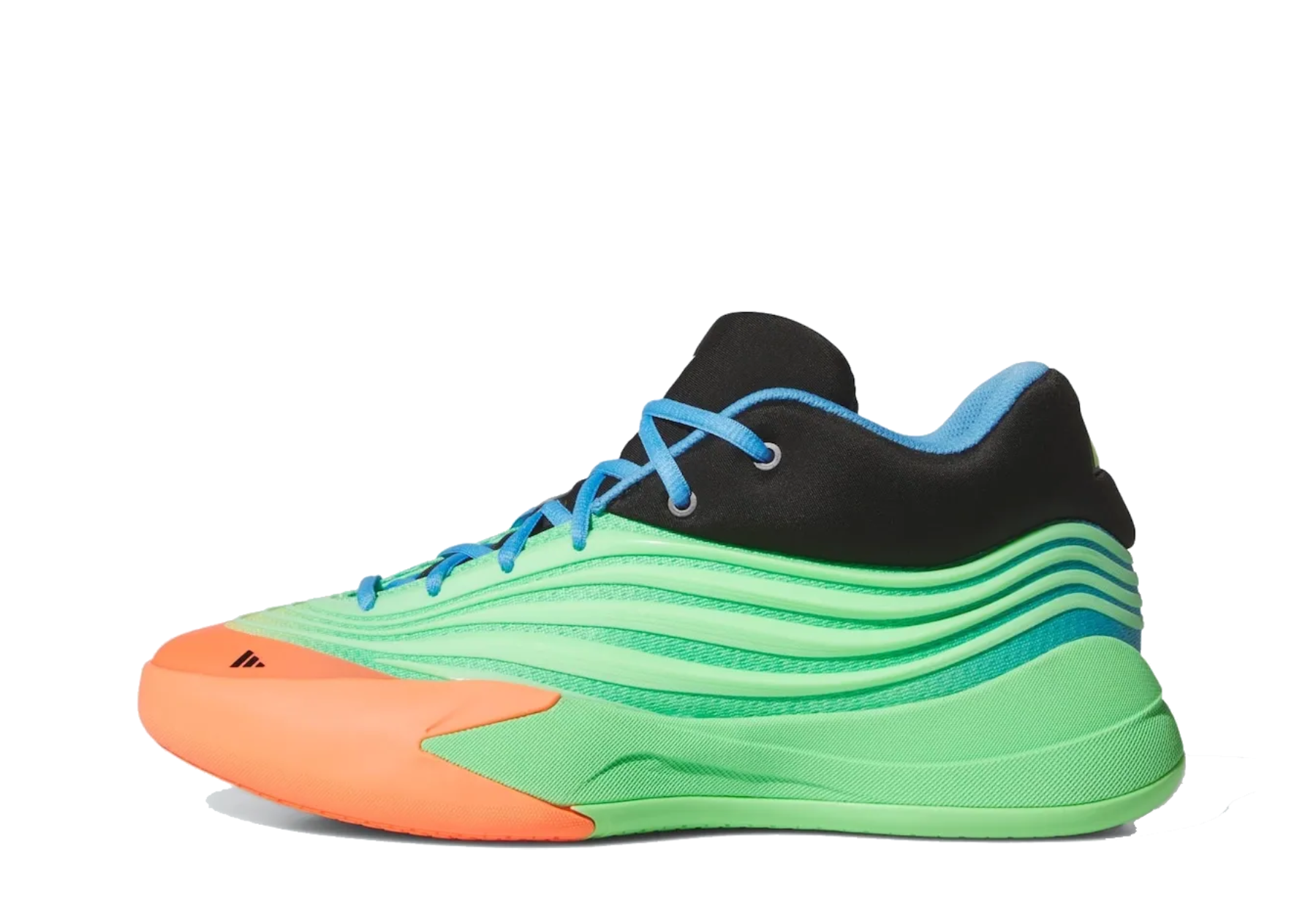 Adidas Dame 10 “Dame’s Light” (2025) Lime Burst/Signal Orange-Blue Burst sneaker – authenticated on KLEKT