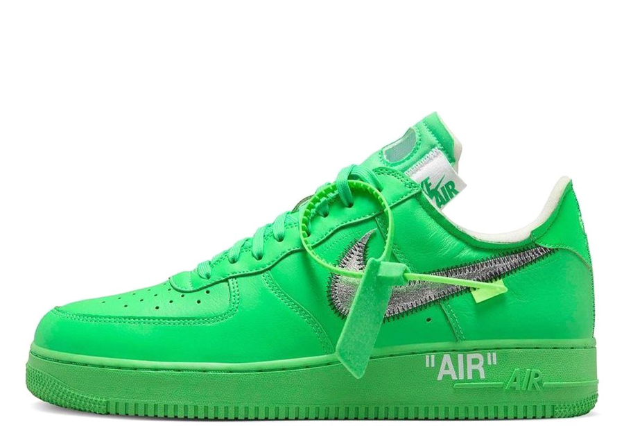 Nike x Off-White Air Force 1 Low Green Spark (2022) LIGHT GREEN SPARK/METALLIC SILVER-LIGHT GREEN SPARK sneaker – authenticated on KLEKT