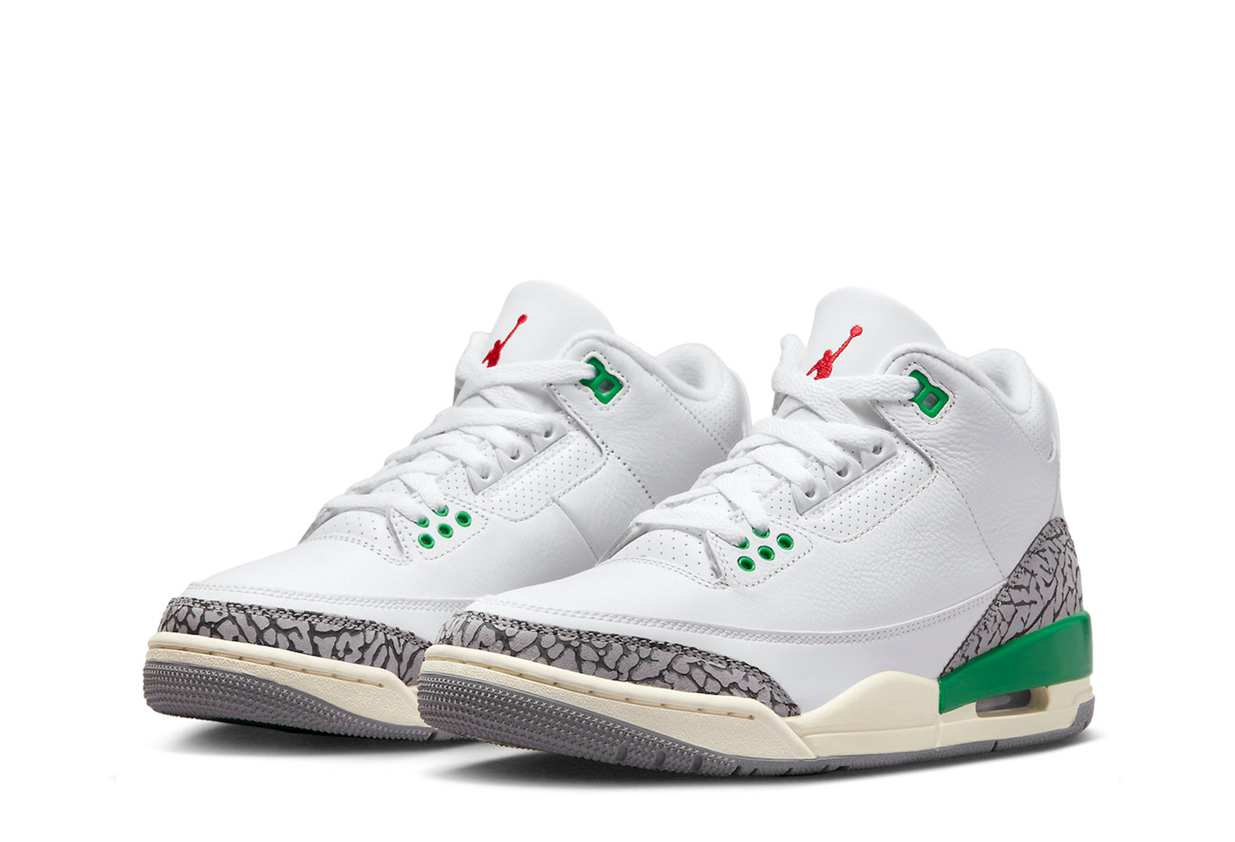 Air Jordan 3 WMNS 'Lucky Green' (2023) White/Varsity Red-Lucky Green-Cement Grey-Anthracite-Sail sneaker – authenticated on KLEKT