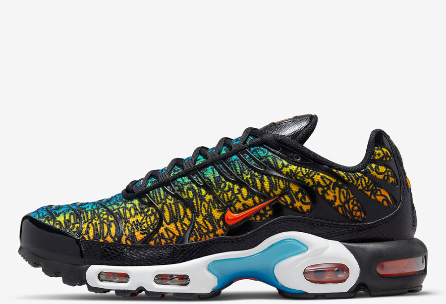 Nike TN Air Max Plus Brixton Graffiti (2022)  Black/Photo Blue/Tour Yellow/Team Orange sneaker – authenticated on KLEKT