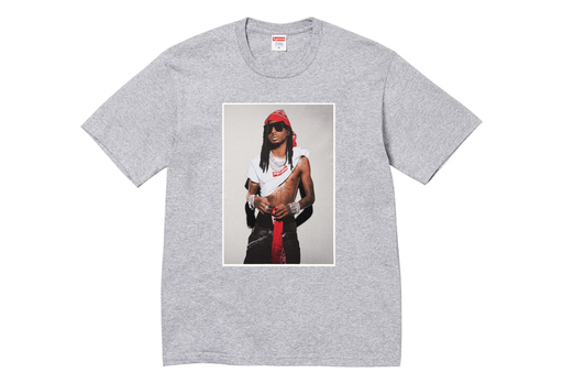 Supreme Playboi Carti Tee 'Heather Grey' (FW25)