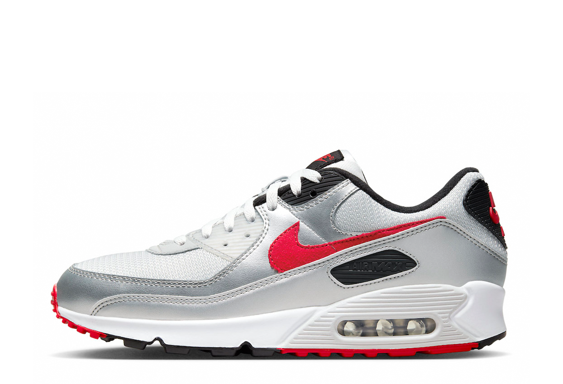 Nike Air Max 90 'Icons' (2023) SILVER/RED/WHITE sneaker – authenticated on KLEKT