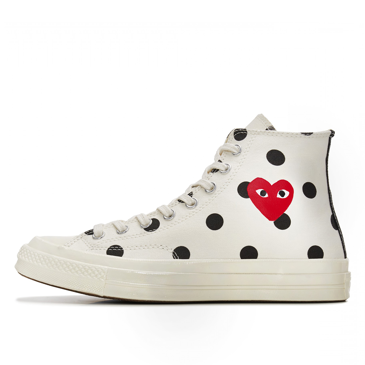 Converse Chuck Taylor All-Star 70s Hi Comme des Garcons CDG Polka Dot White sneaker – authenticated on KLEKT