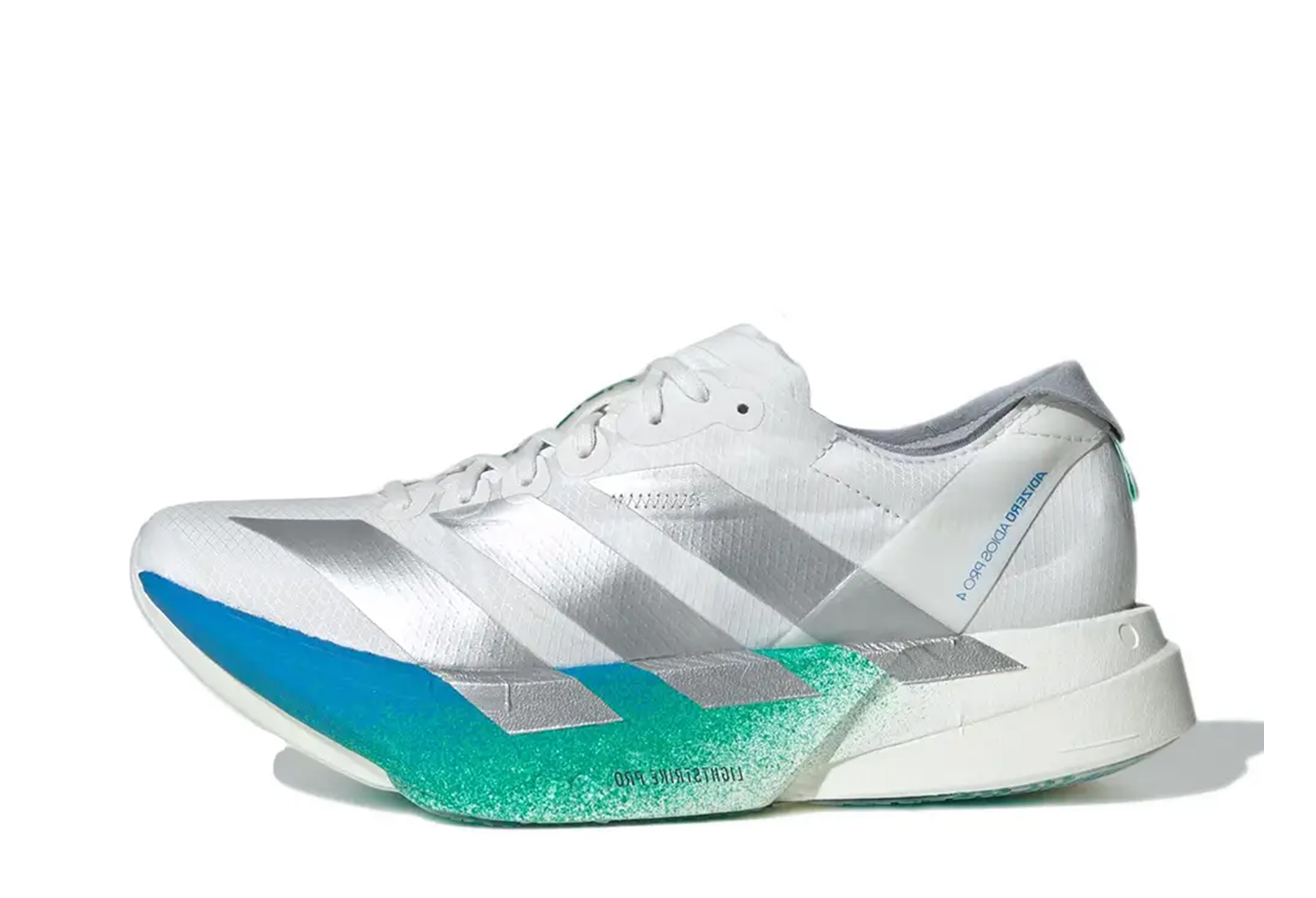 Adidas Adizero Adios Pro 4 'White Glory Green' (2025) SILVER sneaker – authenticated on KLEKT