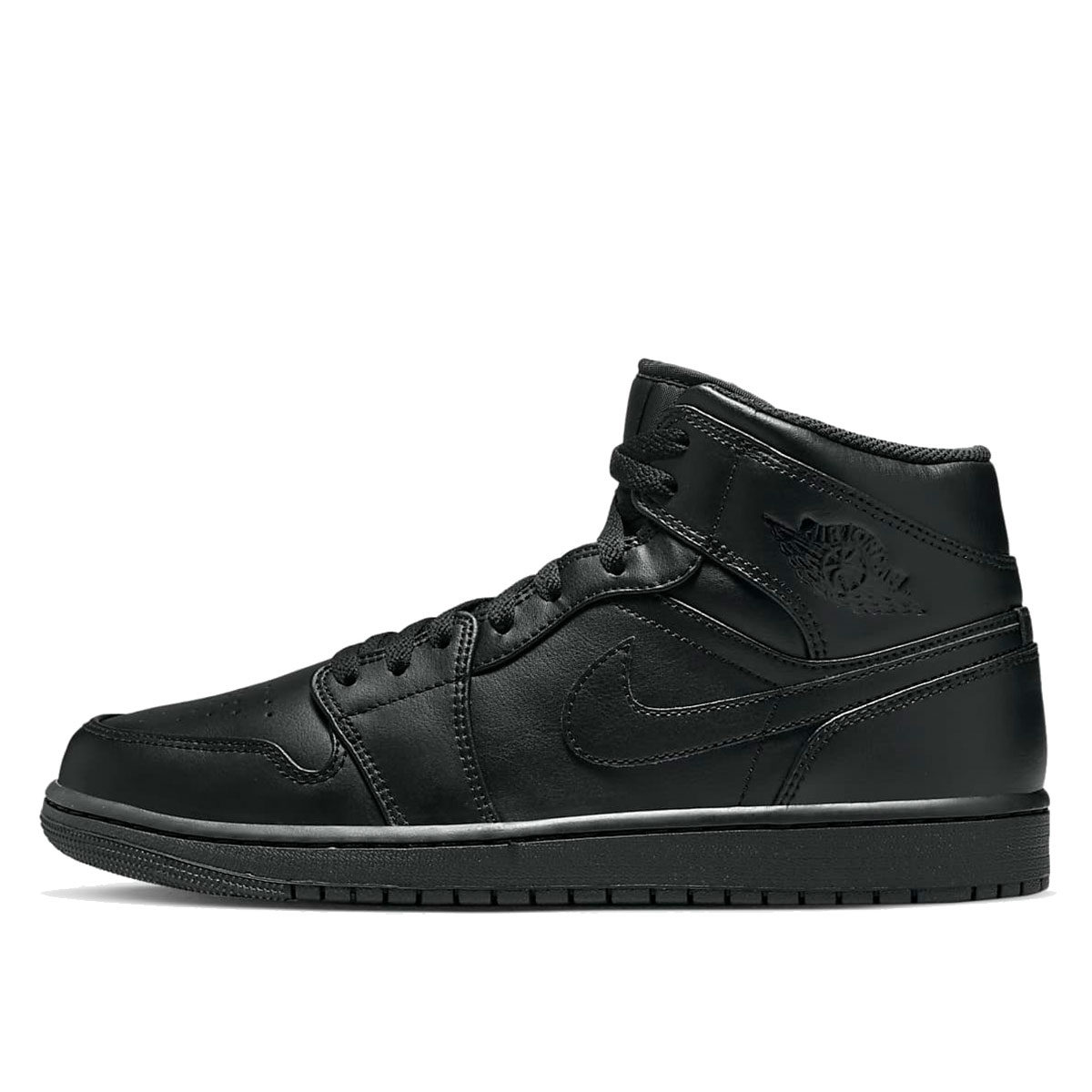 Air Jordan 1 Mid 'Triple Black' (2022) sneaker – authenticated on KLEKT