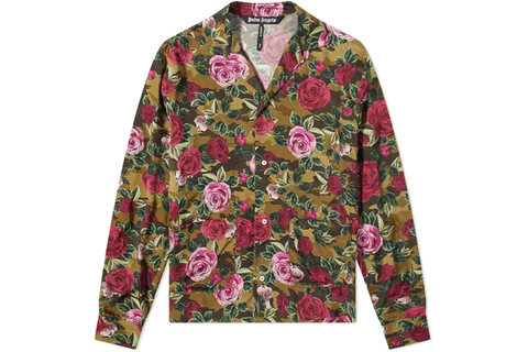 Palm Angles x END Allover Camo Rose Pajama Shirt Red (FW21)