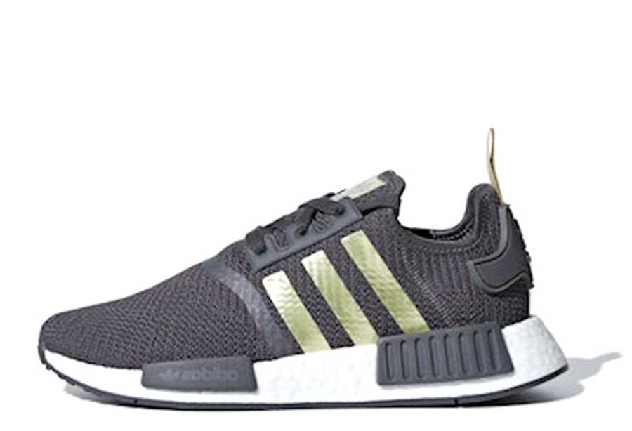 Adidas NMD R1 WMNS Grey Five Gold Metallic (2018) GREY FIVE/GOLD METALLIC/PYRITE sneaker – authenticated on KLEKT