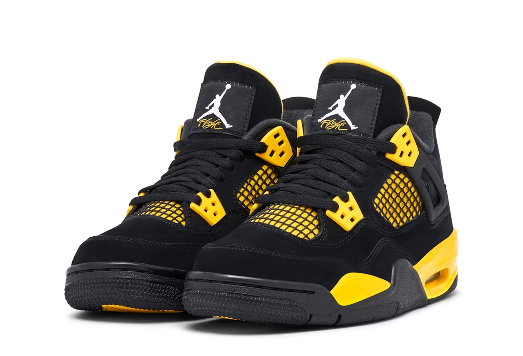 Air Jordan 4 Retro GS 'Thunder' (2023) Black/Tour Yellow sneaker – authenticated on KLEKT