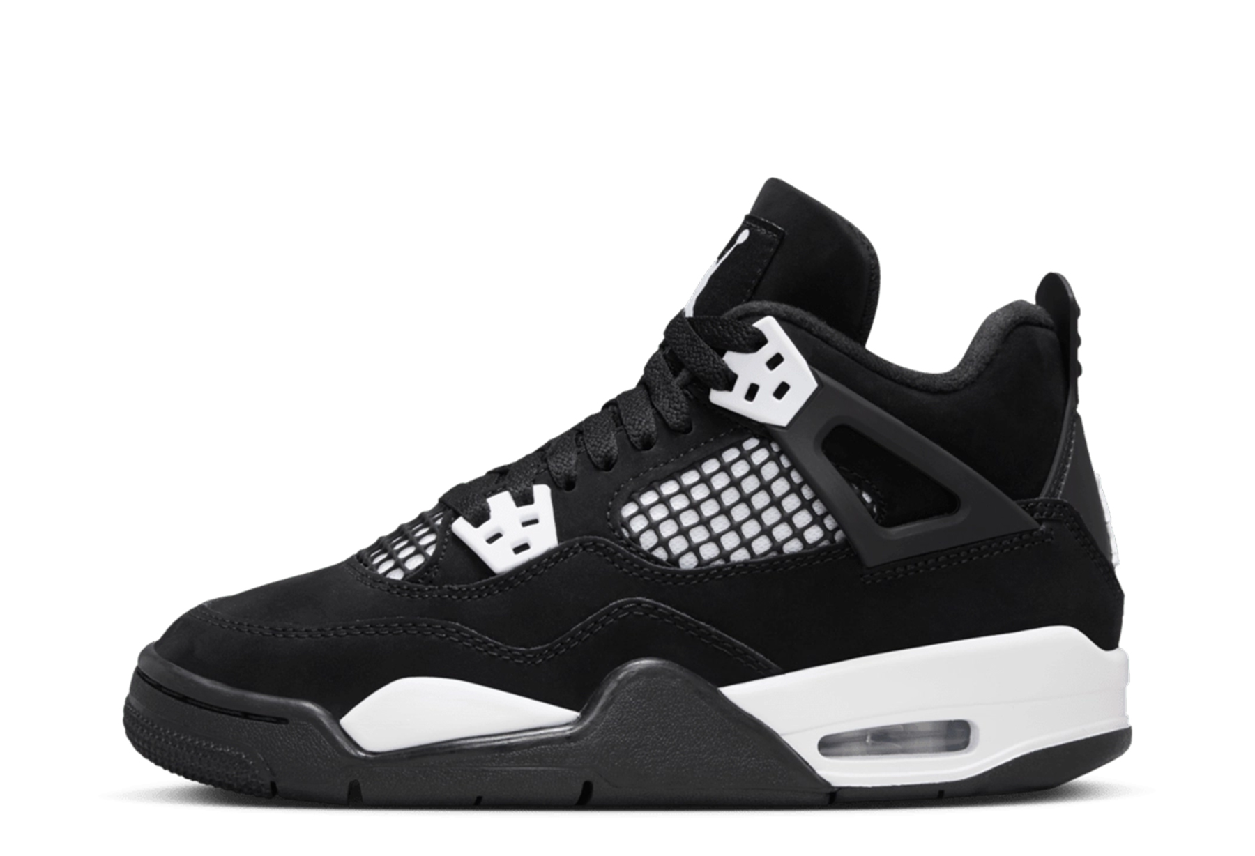 Air Jordan 4 Retro GS 'White Thunder' (2024) Black/White sneaker – authenticated on KLEKT