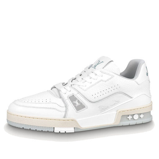 Luxury Louis Vuitton LV Trainer White Signature