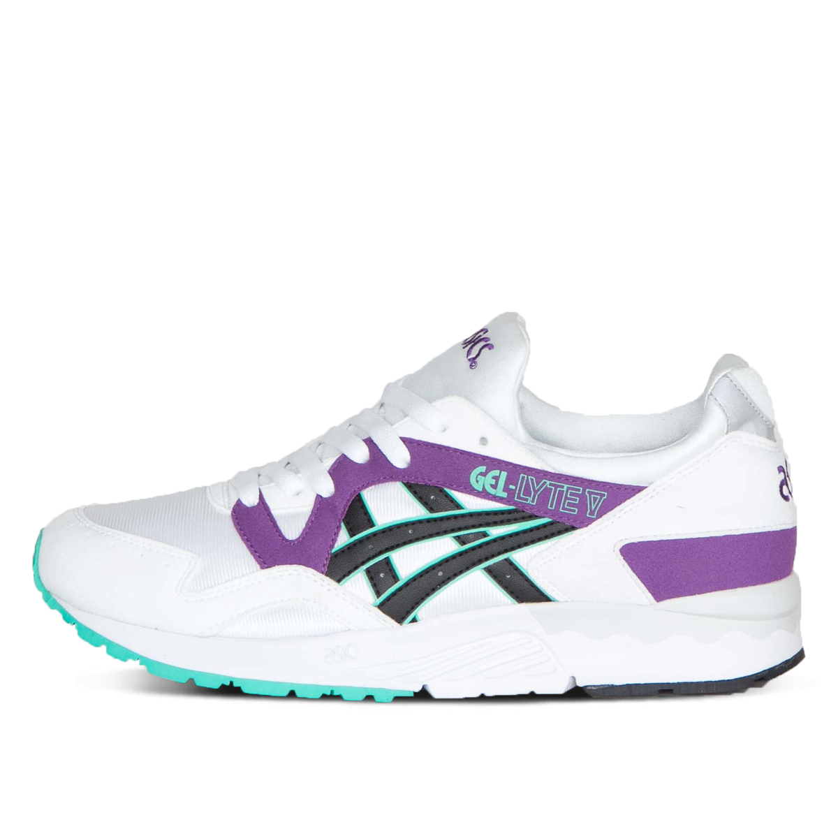 Asics SportStyle Gel-Lyte V WHITE/BLACK/PURPLE sneaker – authenticated on KLEKT